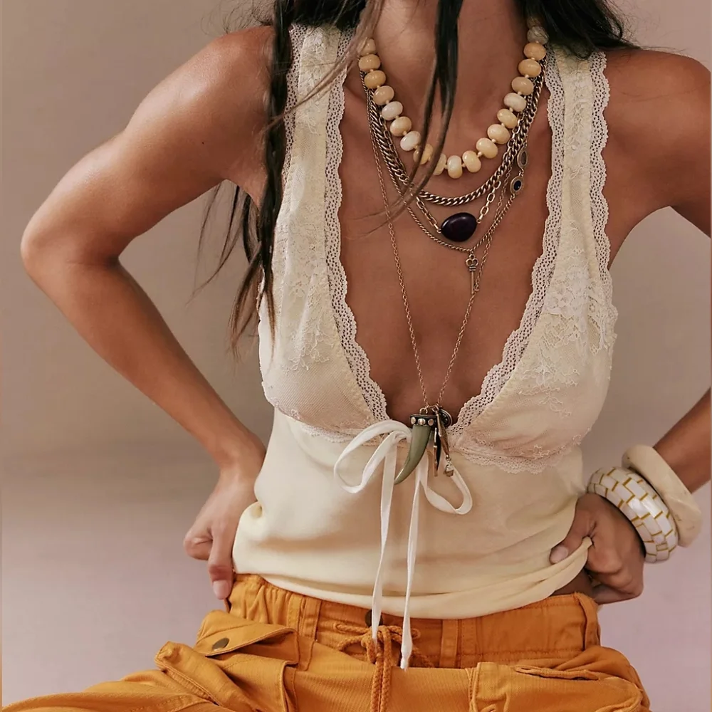 Free People Zella Layered Necklace/Gold - Picture 4 of 11